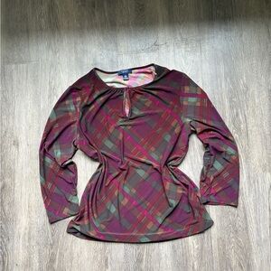 Plaid Long Sleeve Top
